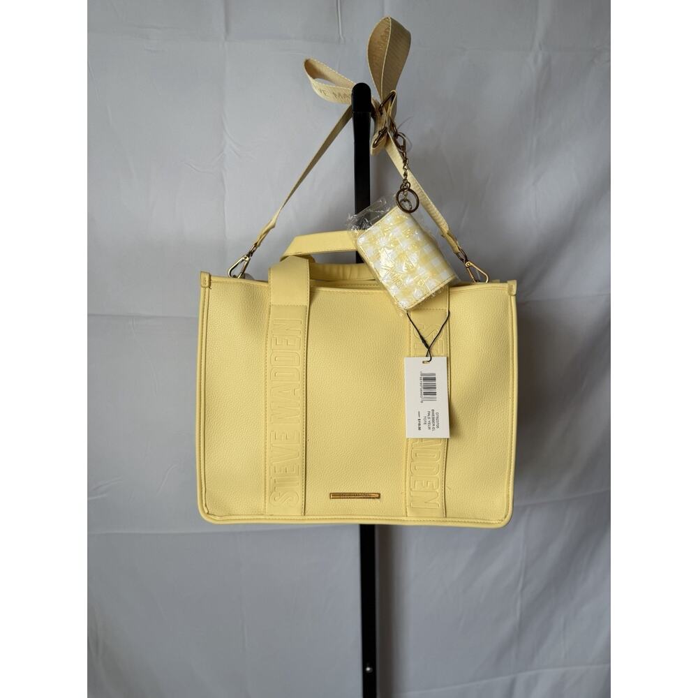 Steve Madden BWEBBER-EL Tote Bag In Pale Yellow - Picture 5 of 9